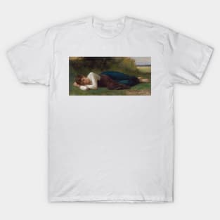 Le Repos (Jeune Fille Couchee) by William-Adolphe Bouguereau T-Shirt